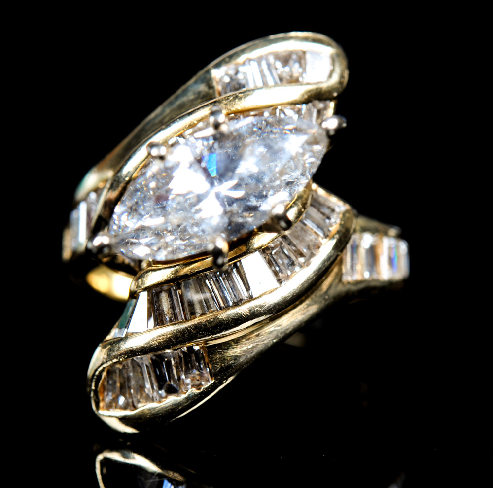 14K Yellow Gold 2.85CTW Diamond Ring