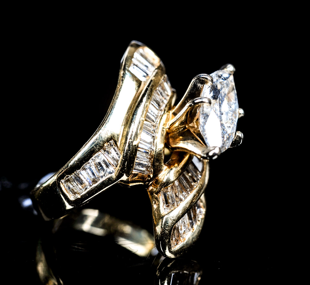 14K Yellow Gold 2.85CTW Diamond Ring