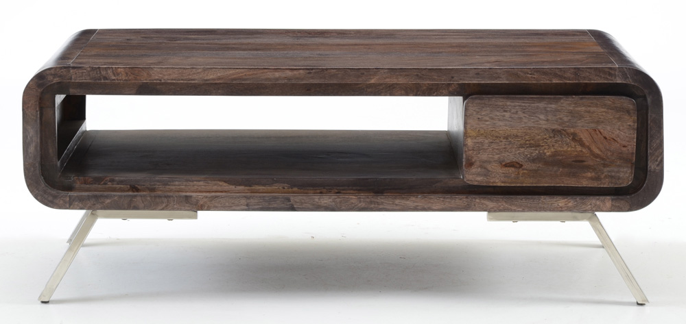 Modern Style Walnut Finish Coffee Table