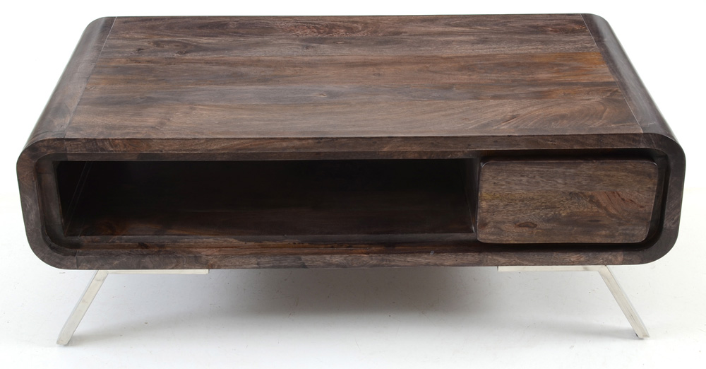 Modern Style Walnut Finish Coffee Table