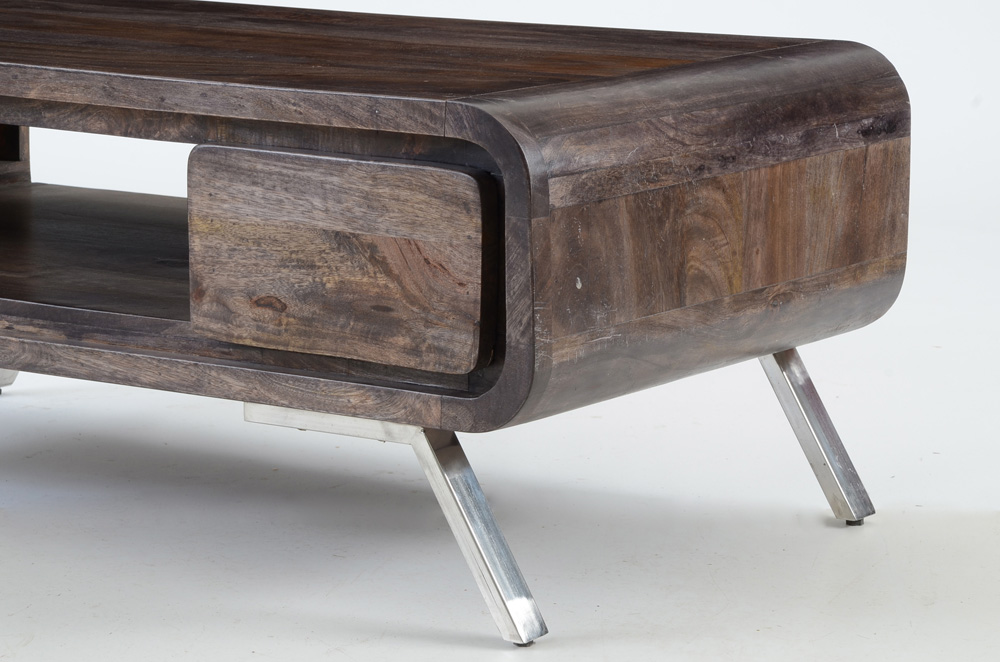 Modern Style Walnut Finish Coffee Table
