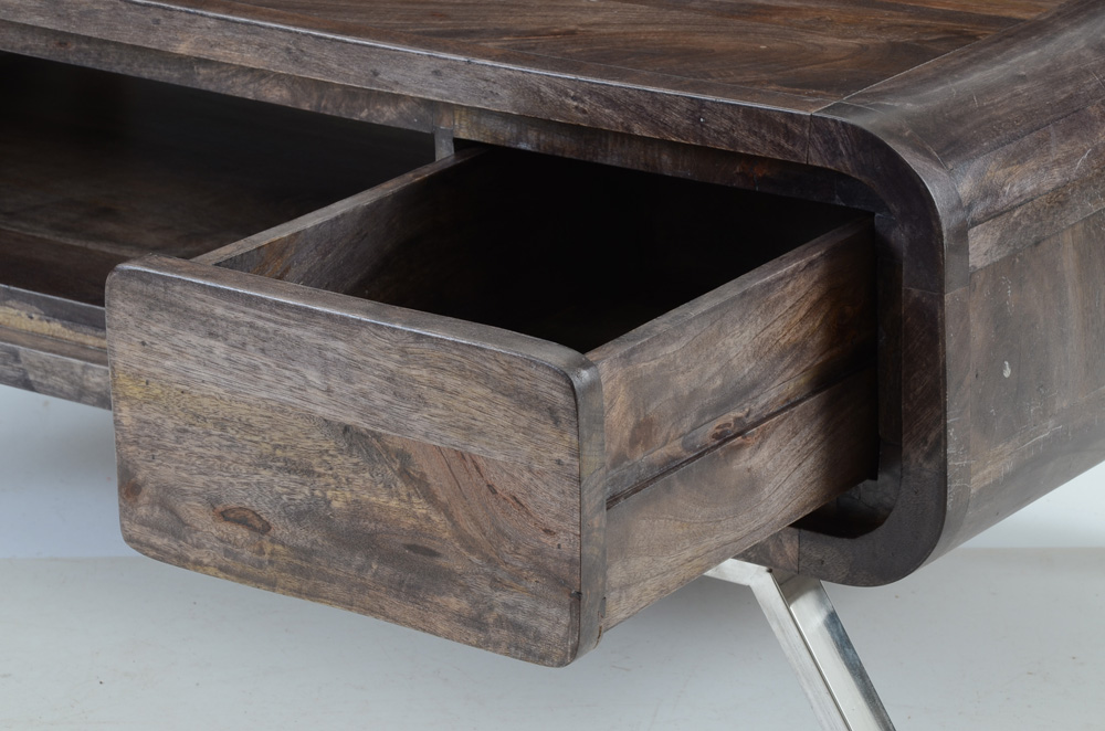 Modern Style Walnut Finish Coffee Table