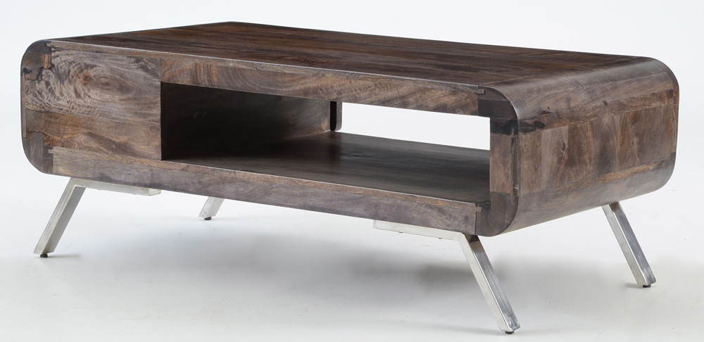 Modern Style Walnut Finish Coffee Table