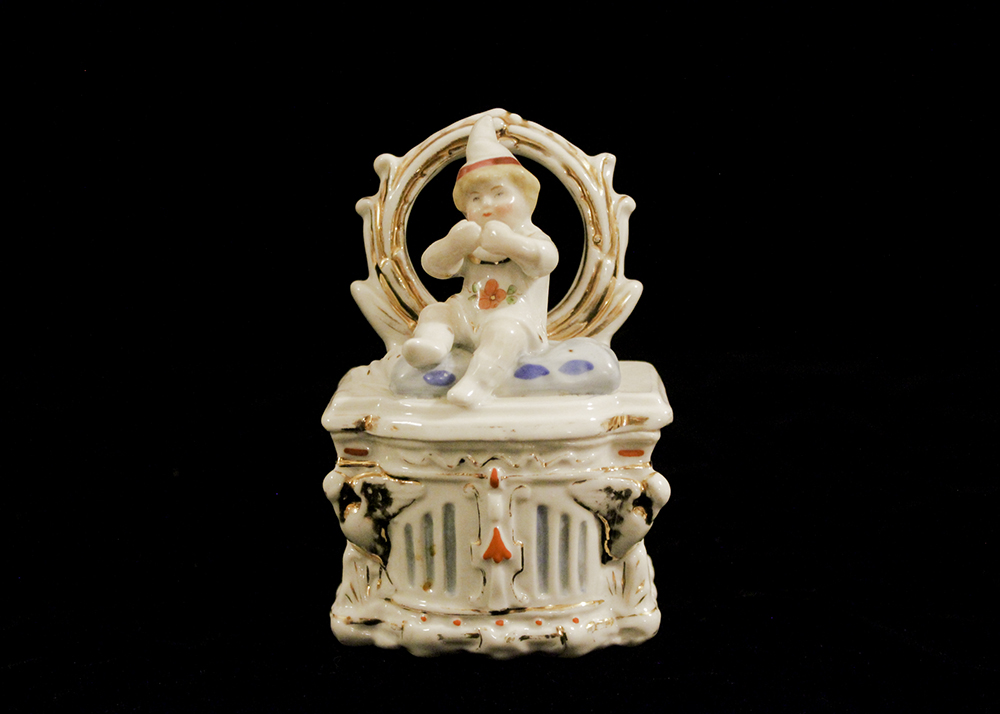 Antique Victorian and Art Deco Porcelain Clown Pair