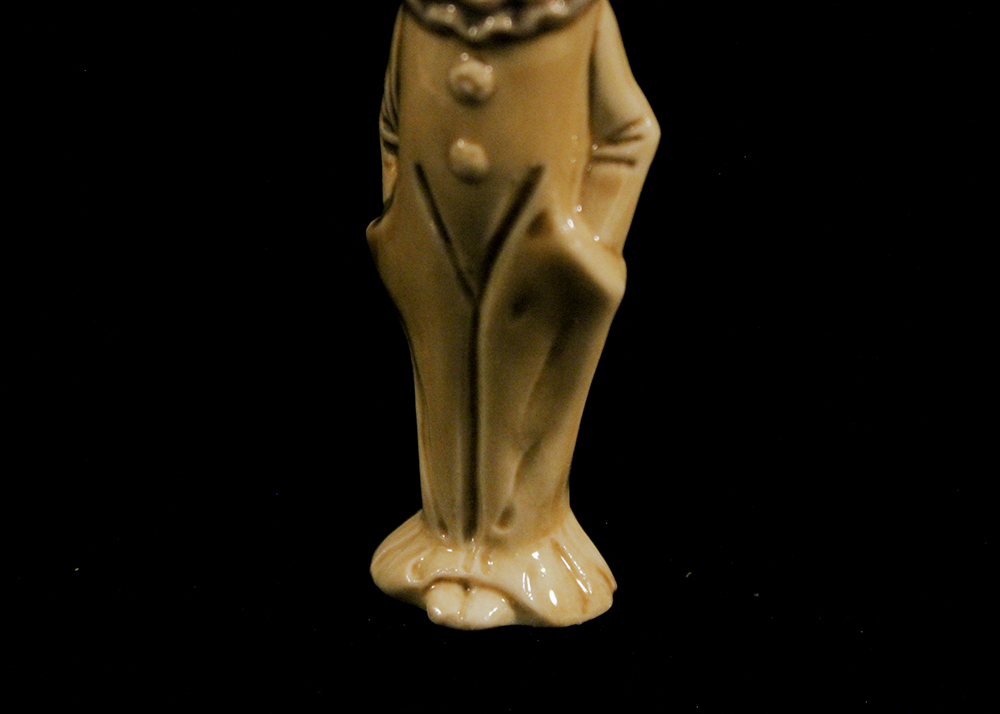 Antique Victorian and Art Deco Porcelain Clown Pair