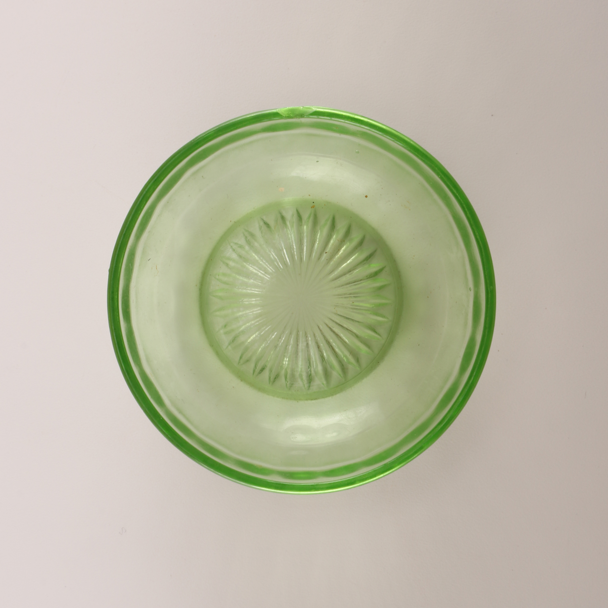 Optic Twist Green Depression Glass with Other Elegant Green Glassware