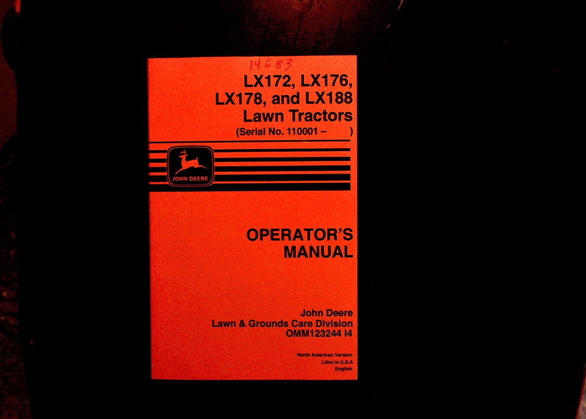 John Deere LX188 Riding Lawn Mower with Piranha 44" Mulching Deck