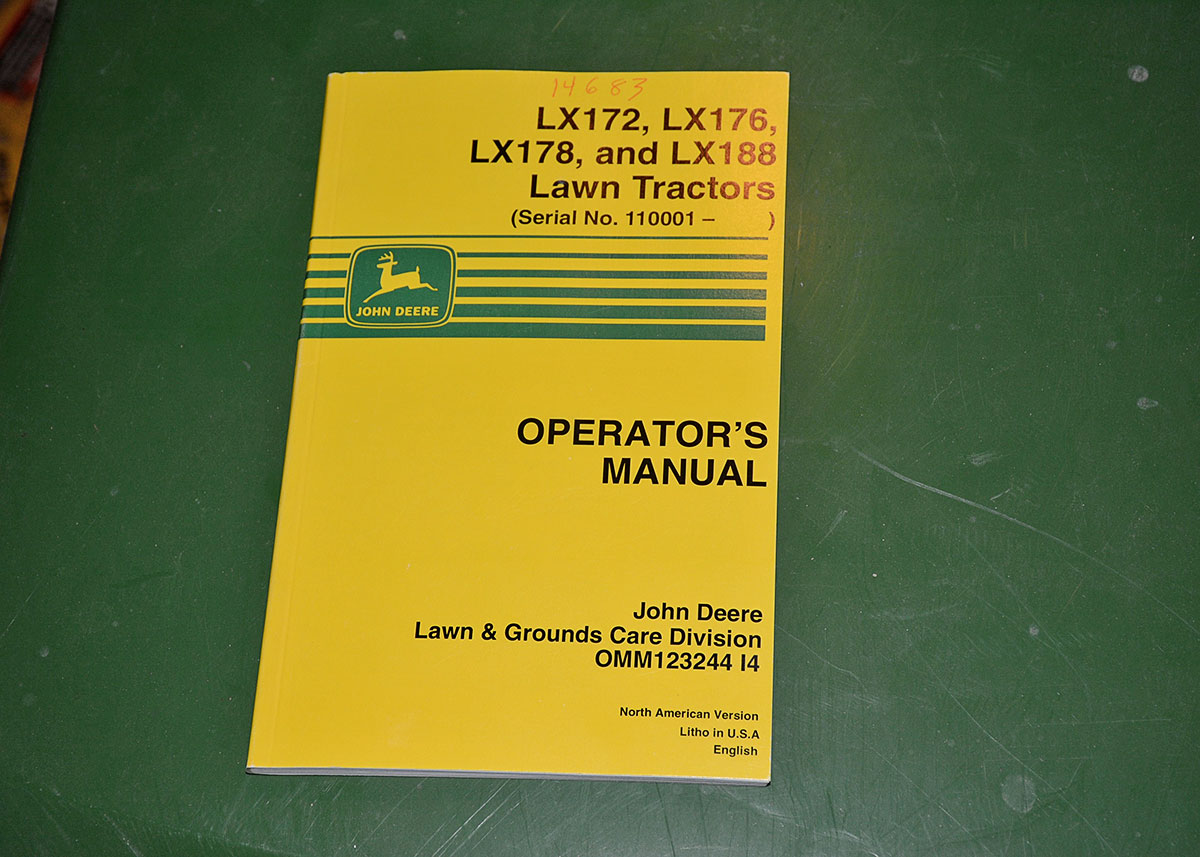 John Deere LX188 Riding Lawn Mower with Piranha 44" Mulching Deck