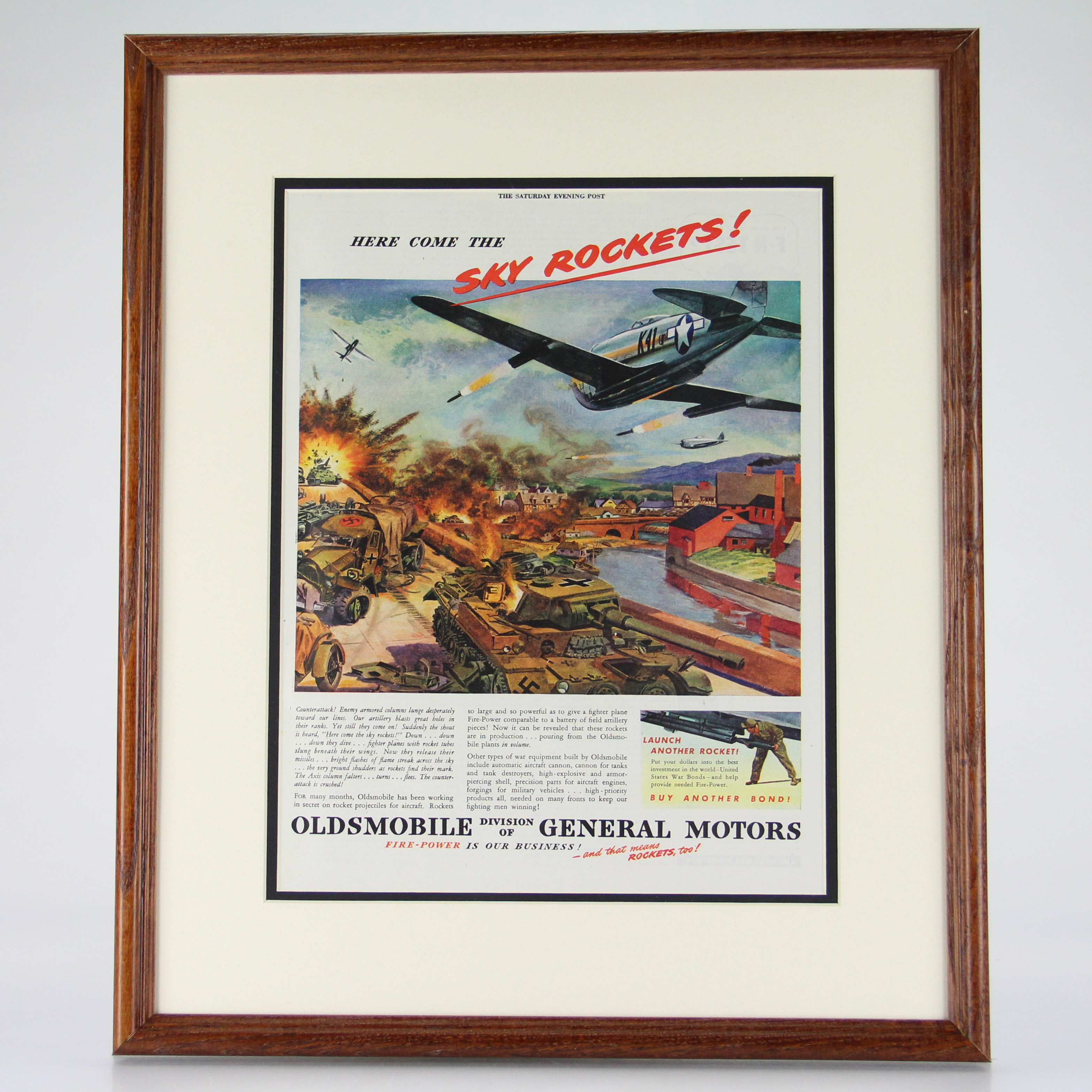 Orignal 1944 Magazine Advertisment a WWII P47 Thunderbolt