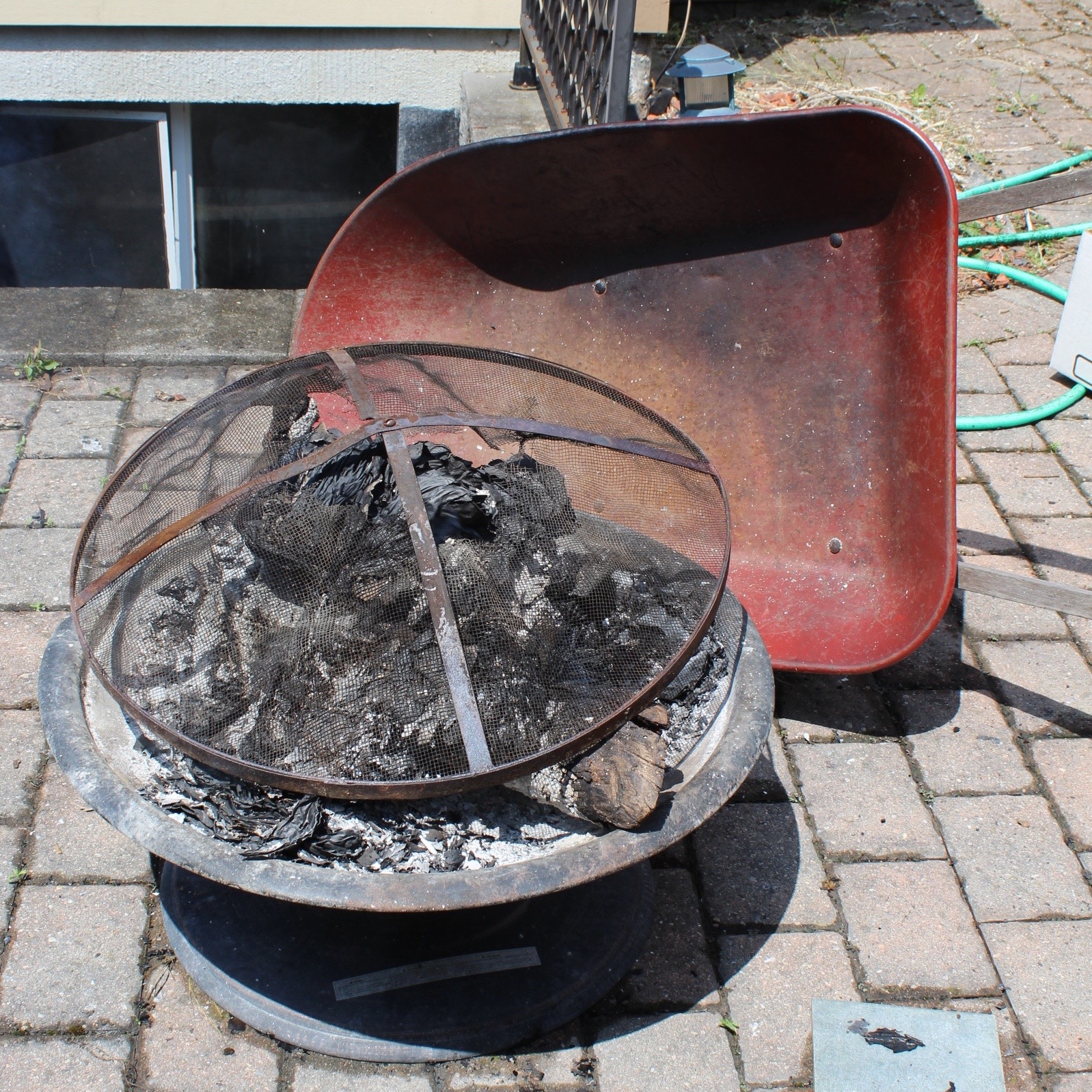 Fire Pit and Wheelbarrow