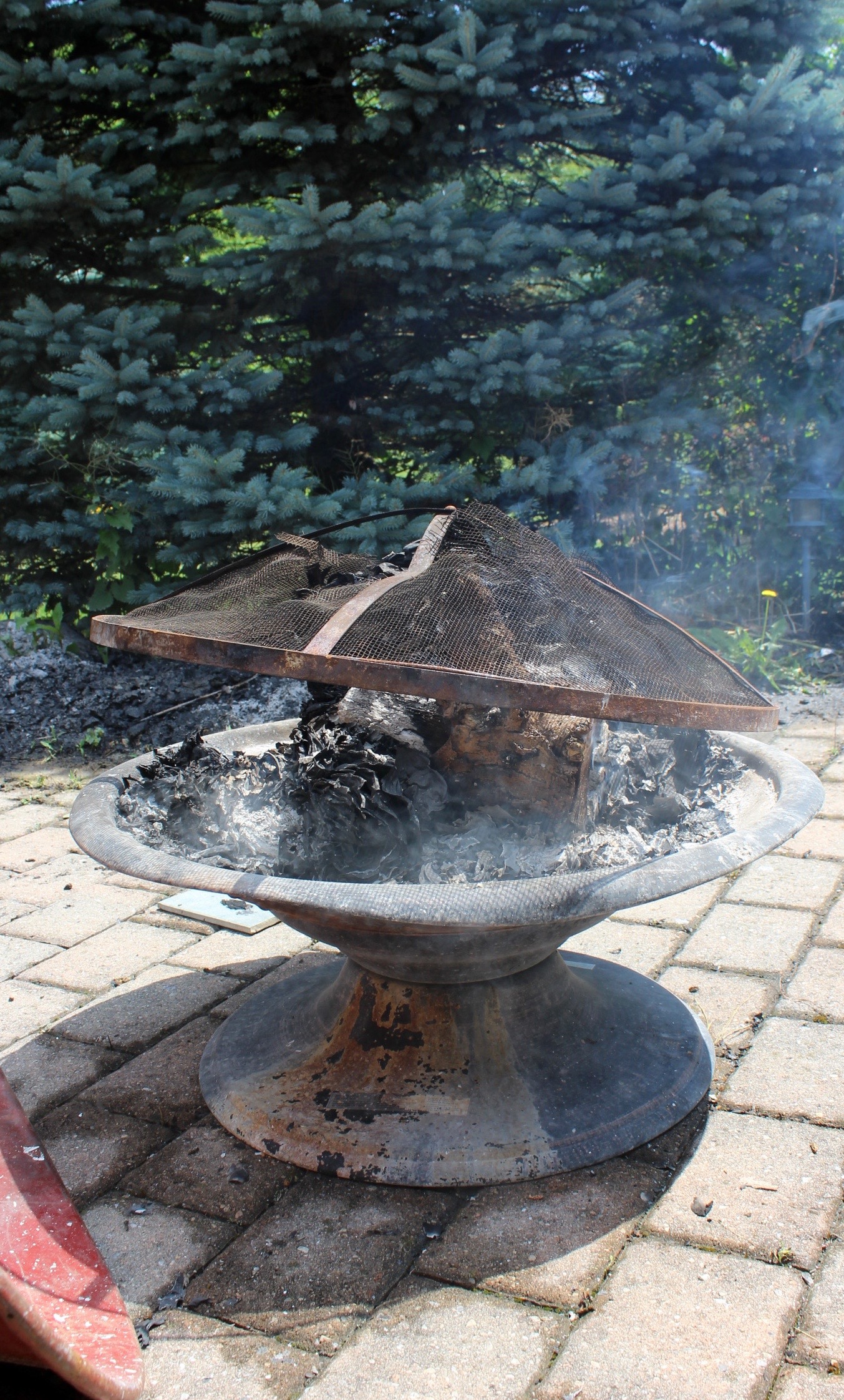 Fire Pit and Wheelbarrow