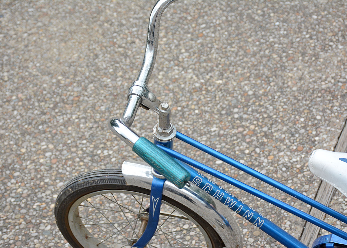 Vintage Blue Schwinn Pixie Child's Bicycle with Training Wheels