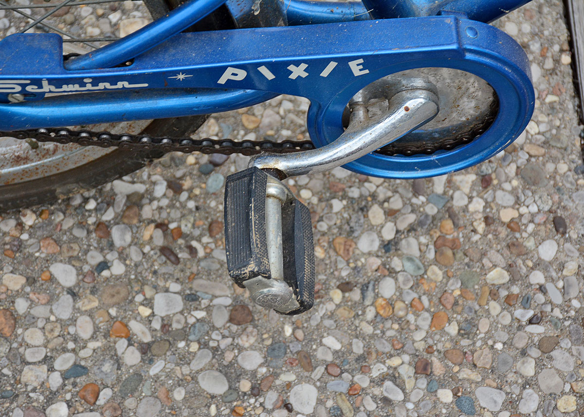 Vintage Blue Schwinn Pixie Child's Bicycle with Training Wheels