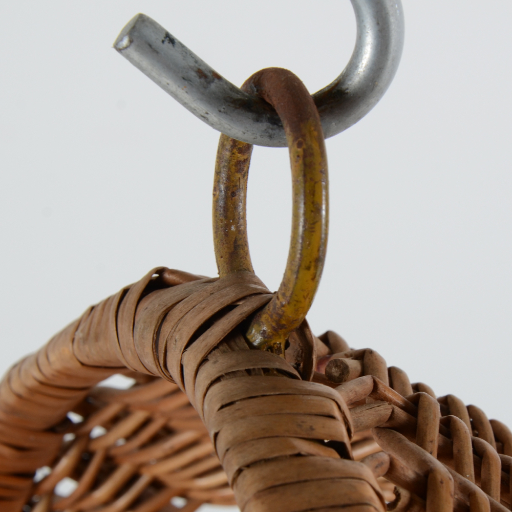 Hanging Wicker Egg Chair on Stand