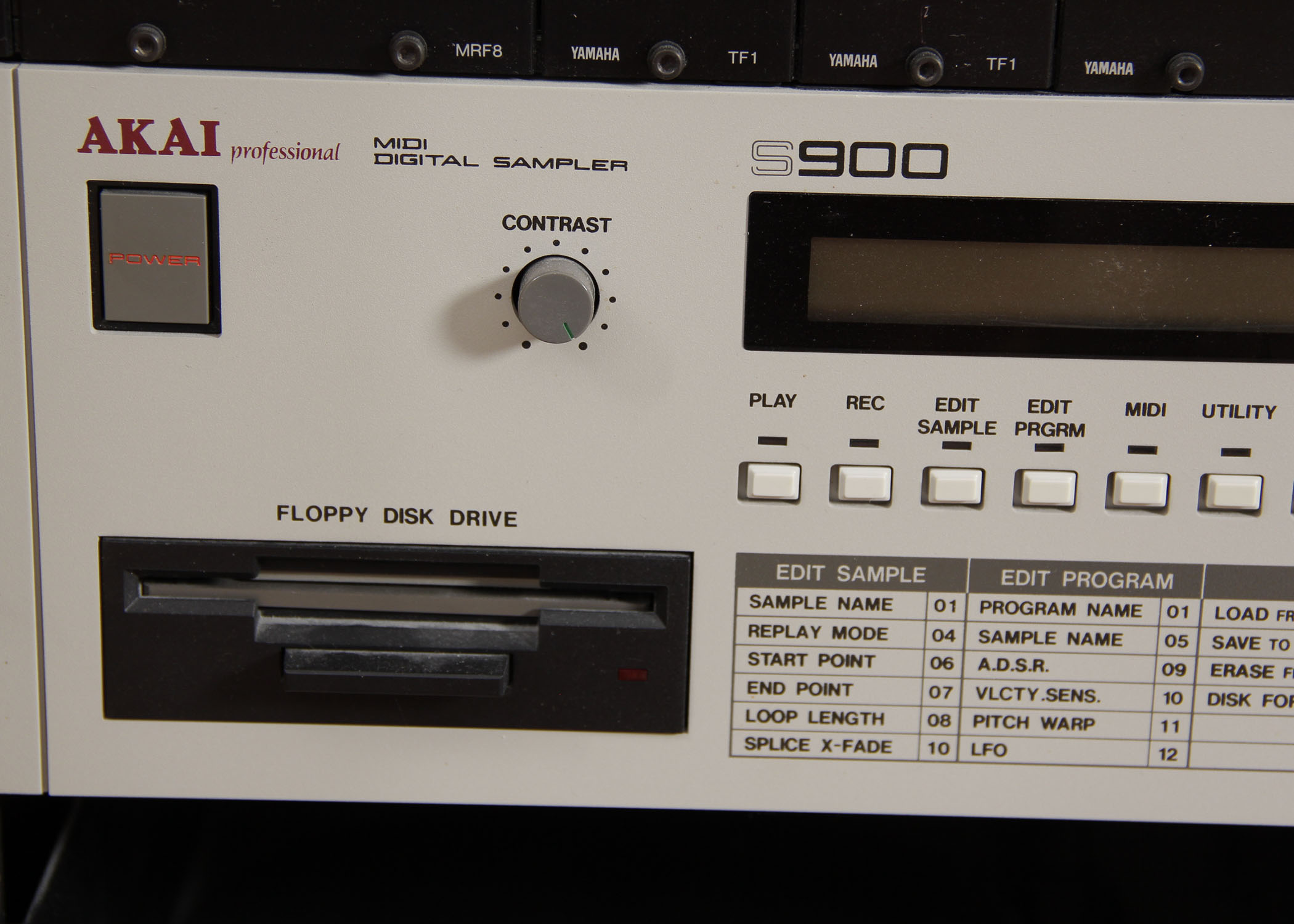 Yamaha MIDI Rack, AKAI Digital Sampler In Custom Wooden Cabinet