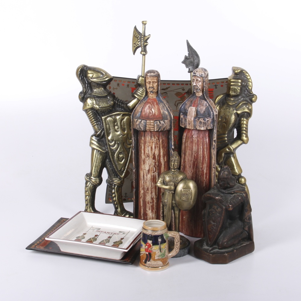 Grouping of Medieval and Military Theme Decor