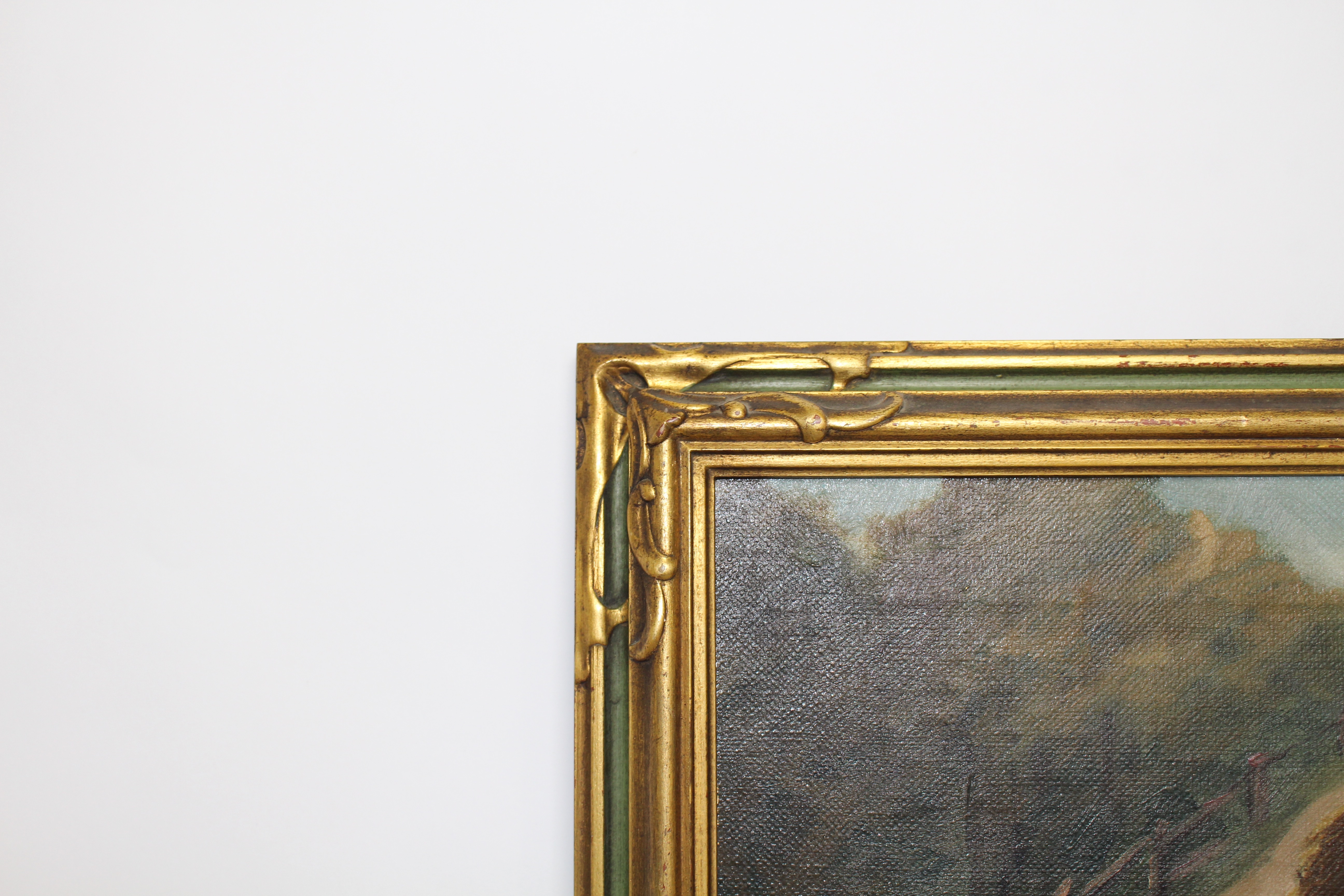 Emma Kischel Oil Painting "Whistling Boy", Circa 1918.