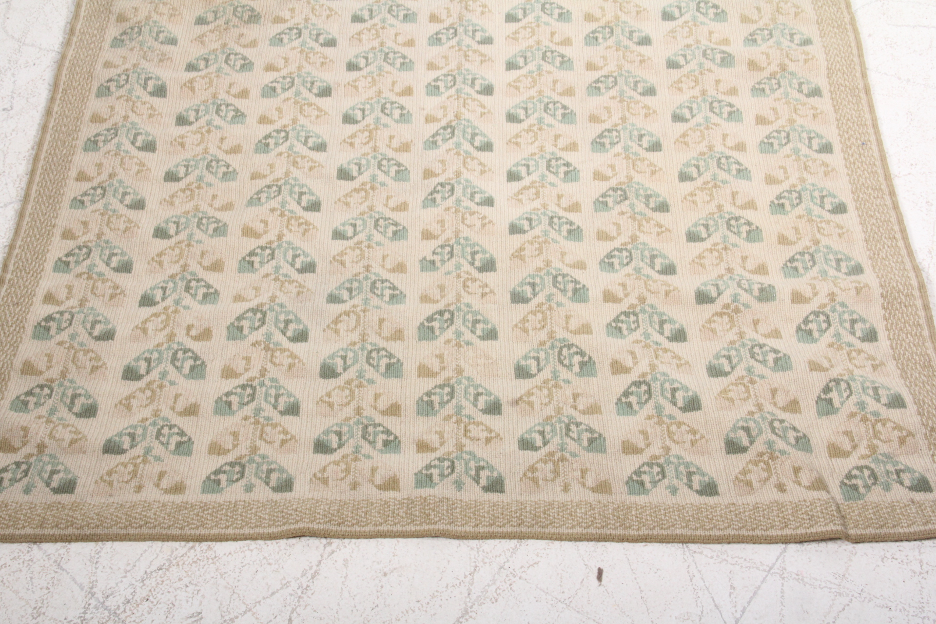 Cream Color Woven Wool Area Rug