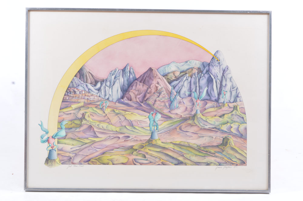 Gunars Strazdins Signed Original Ink and Watercolor Titled "Just Plain Dumb"