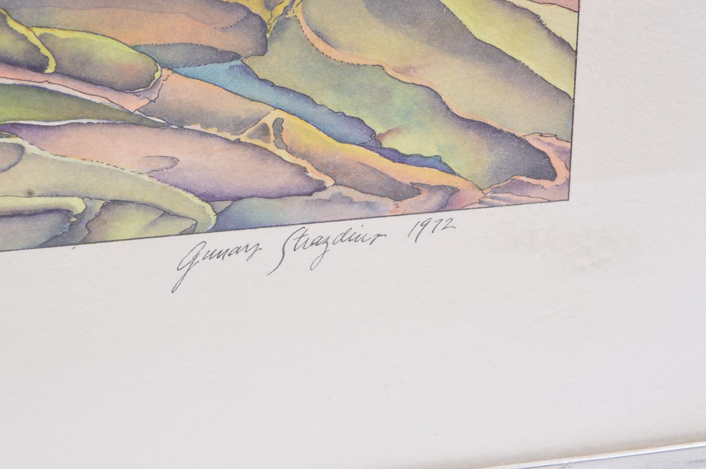 Gunars Strazdins Signed Original Ink and Watercolor Titled "Just Plain Dumb"