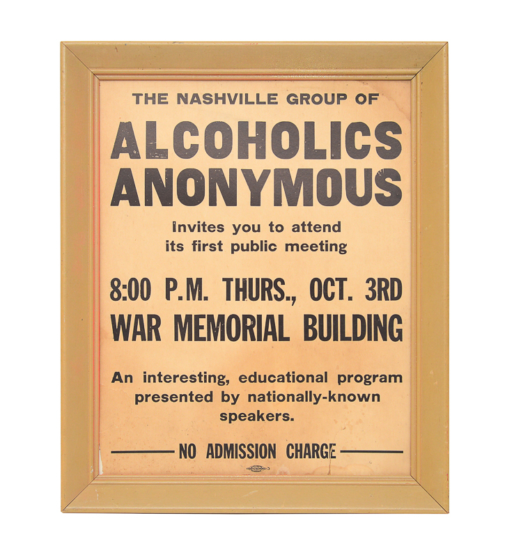 Vintage 'Alcoholics Anonymous' Sign