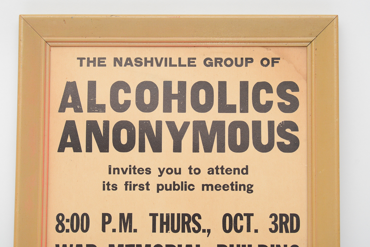 Vintage 'Alcoholics Anonymous' Sign