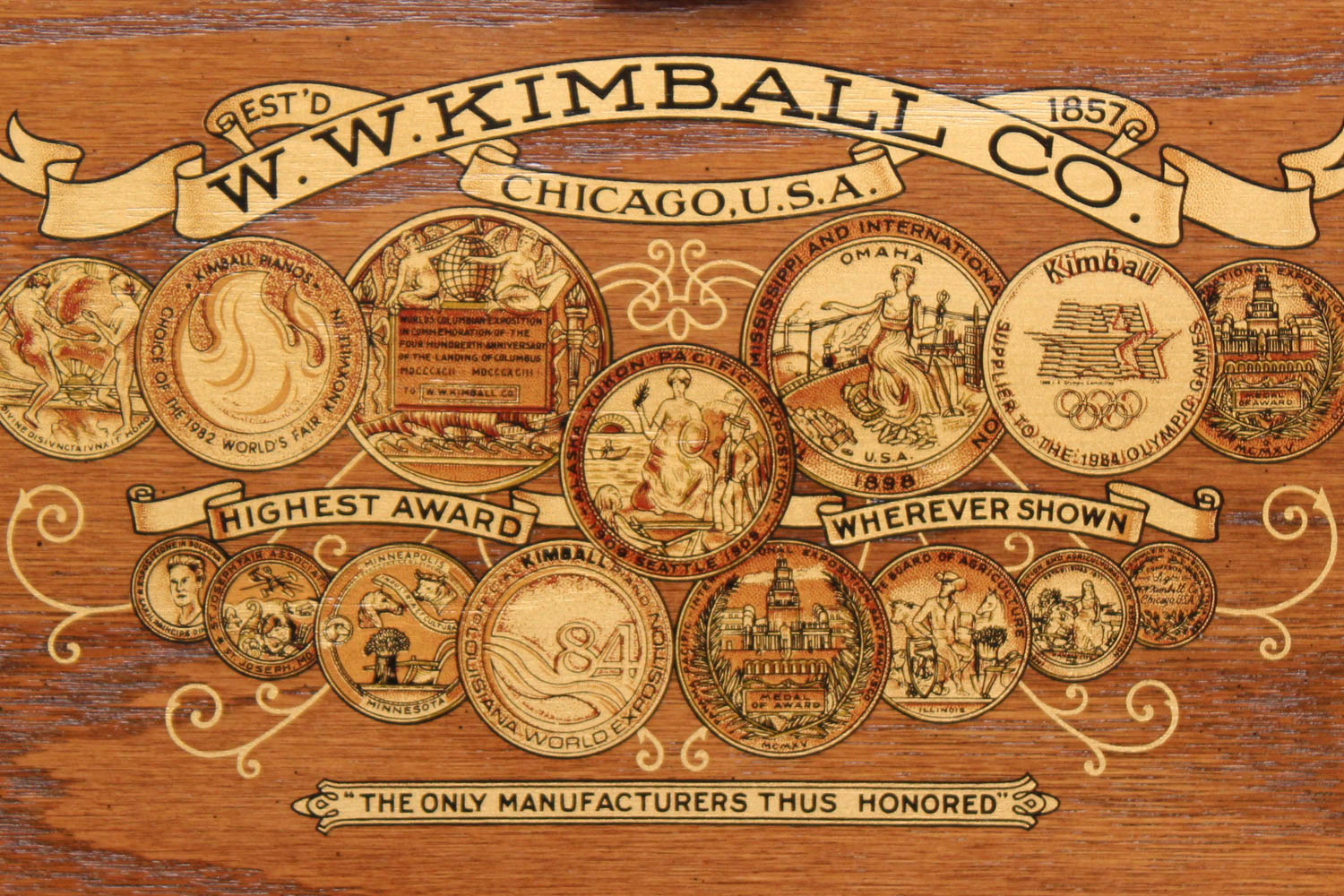 Kimball Upright Console Piano and Bench