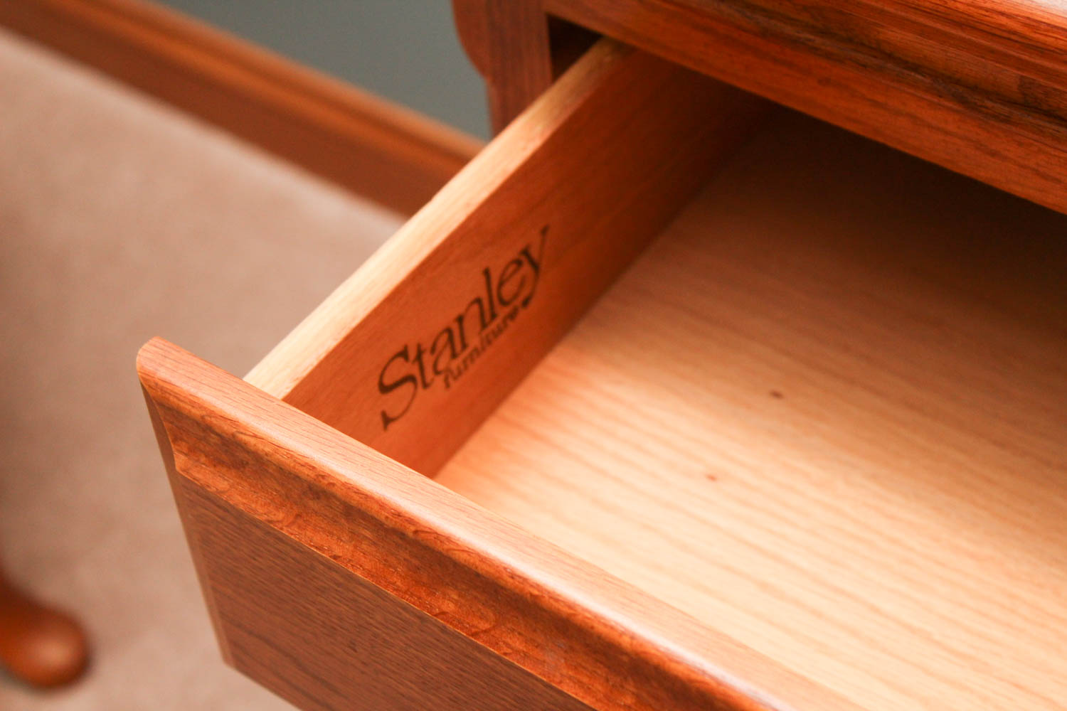 Stanley Mirrored Oak China Cabinet