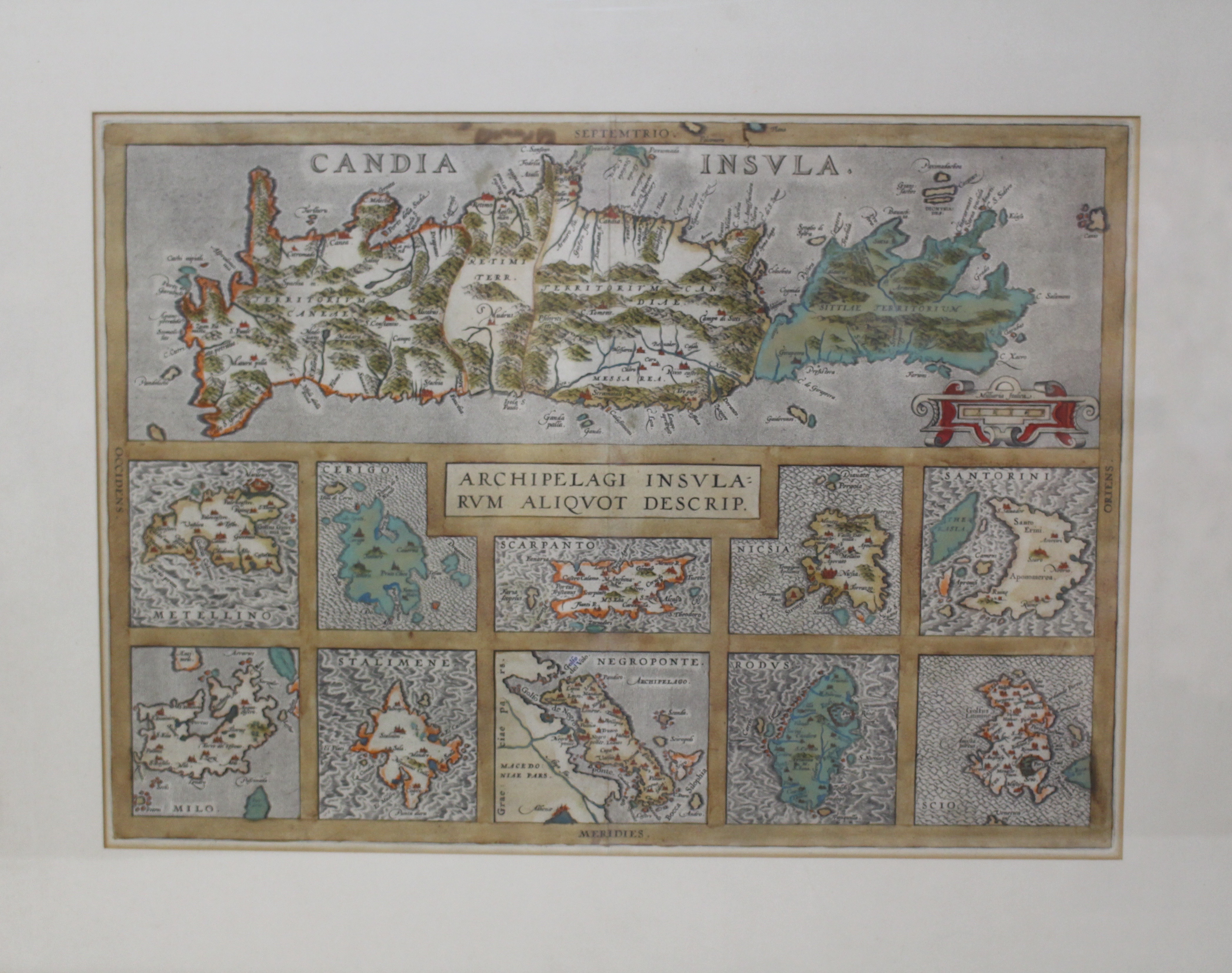 17th Century Map of Crete by Ortelius