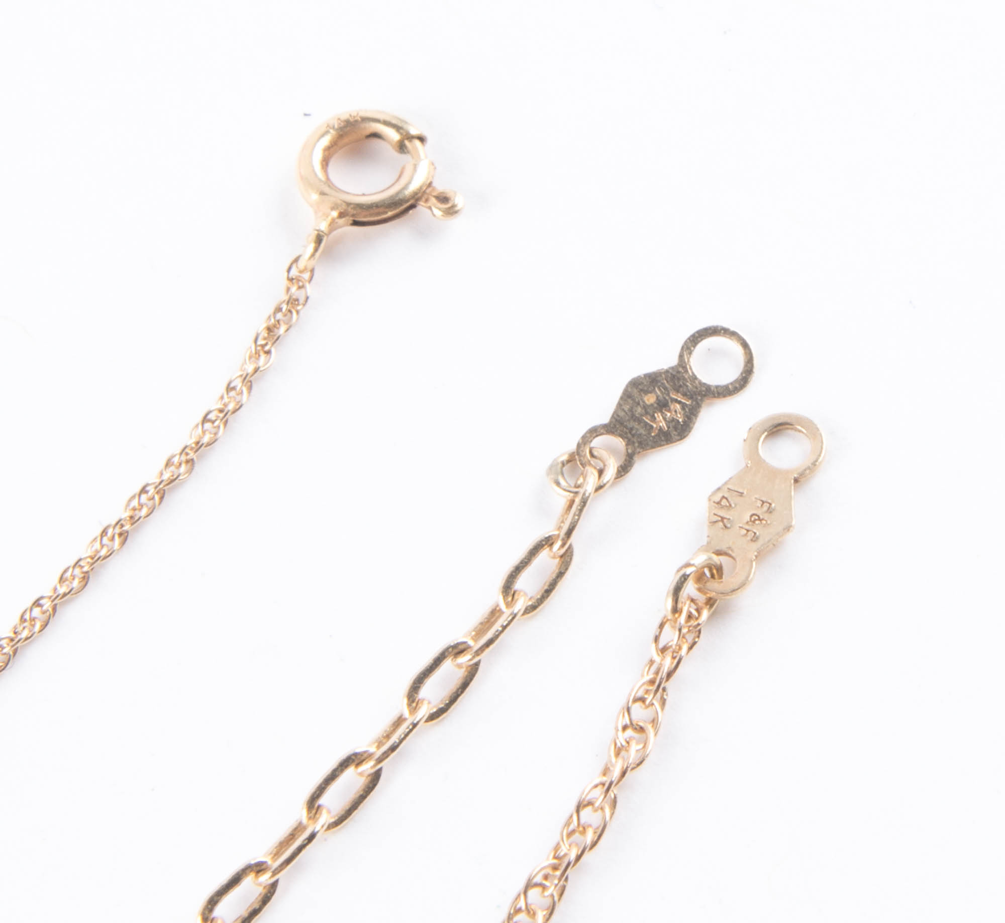 Collection of 14 Karat Gold Chains