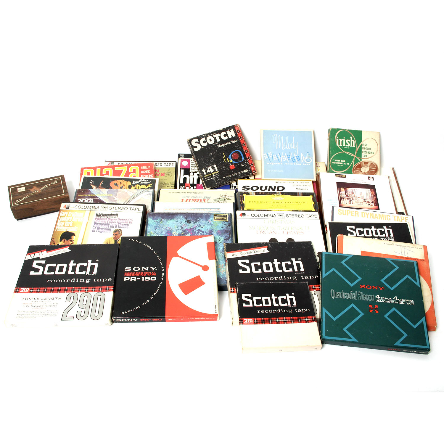 Assortment of 7" Reel Recording Tape from 1950-1970's