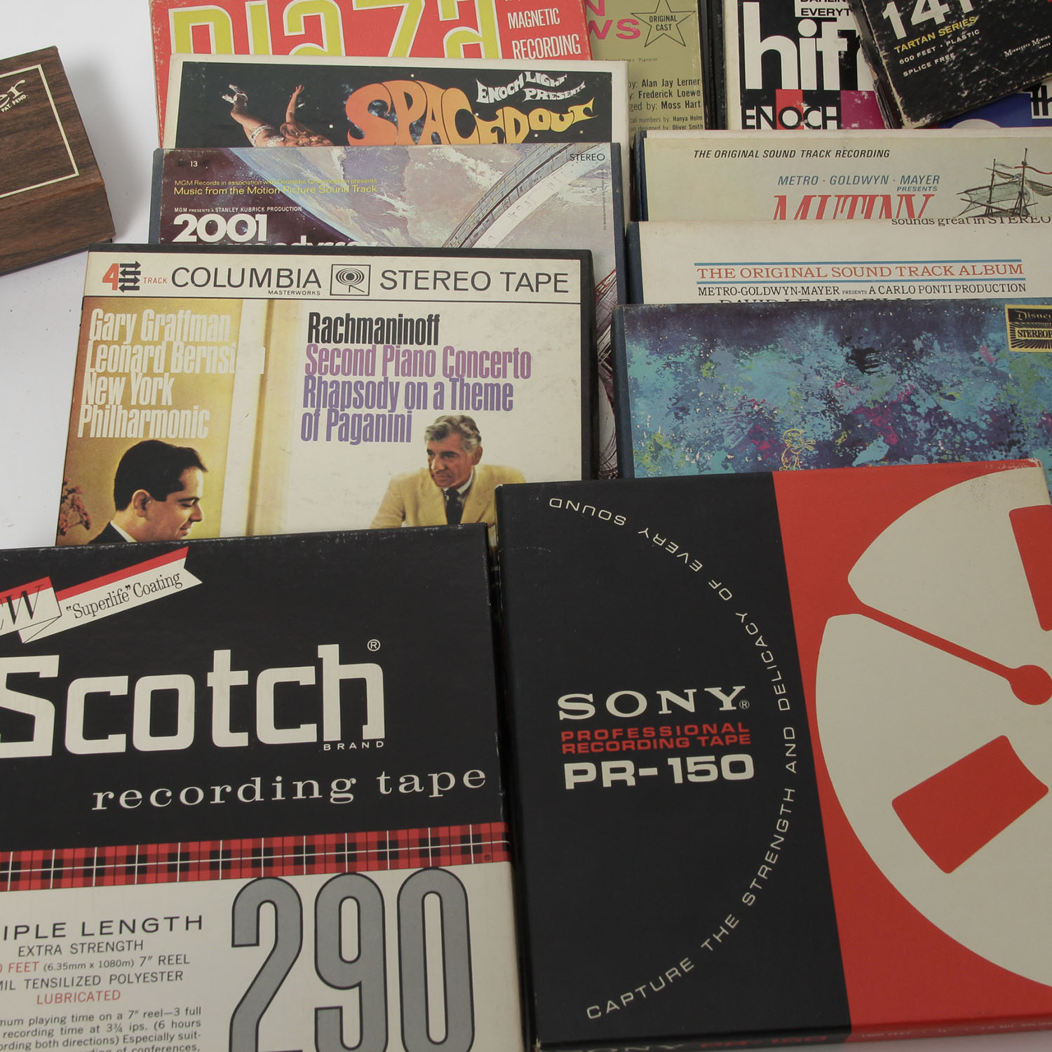 Assortment of 7" Reel Recording Tape from 1950-1970's