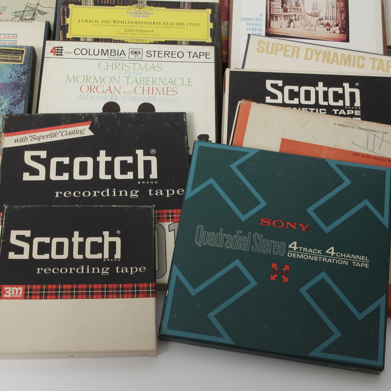 Assortment of 7" Reel Recording Tape from 1950-1970's