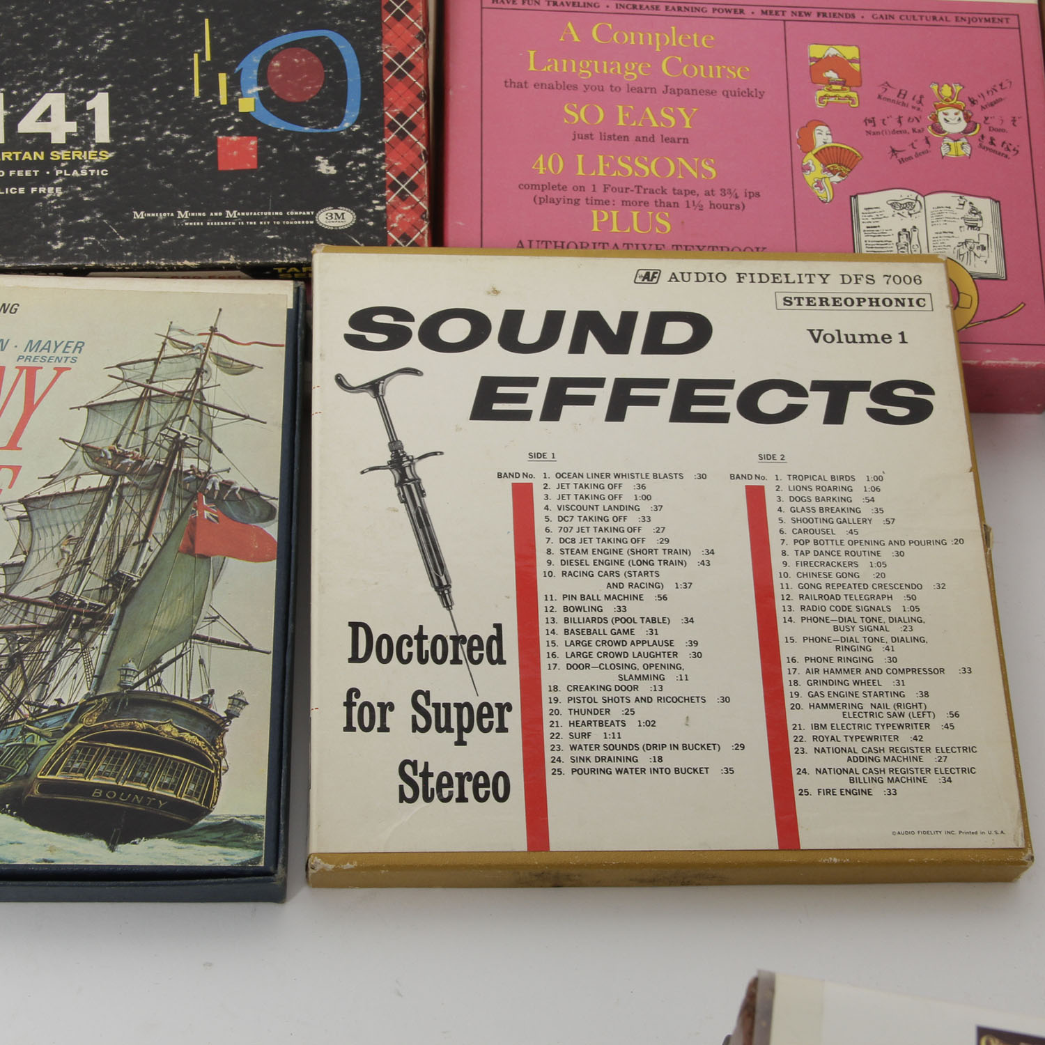 Assortment of 7" Reel Recording Tape from 1950-1970's