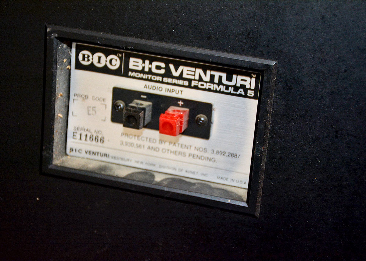 BIC Venturi Formula 5 System Monitor Series Speakers