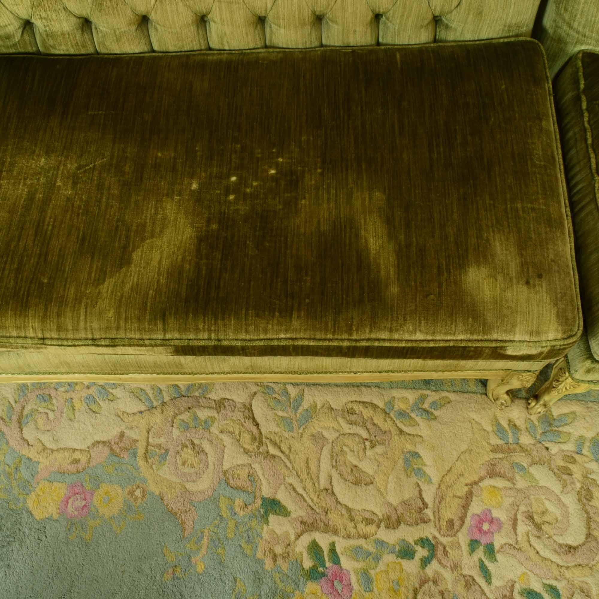 Vintage French Style Curved Sectional Sofa