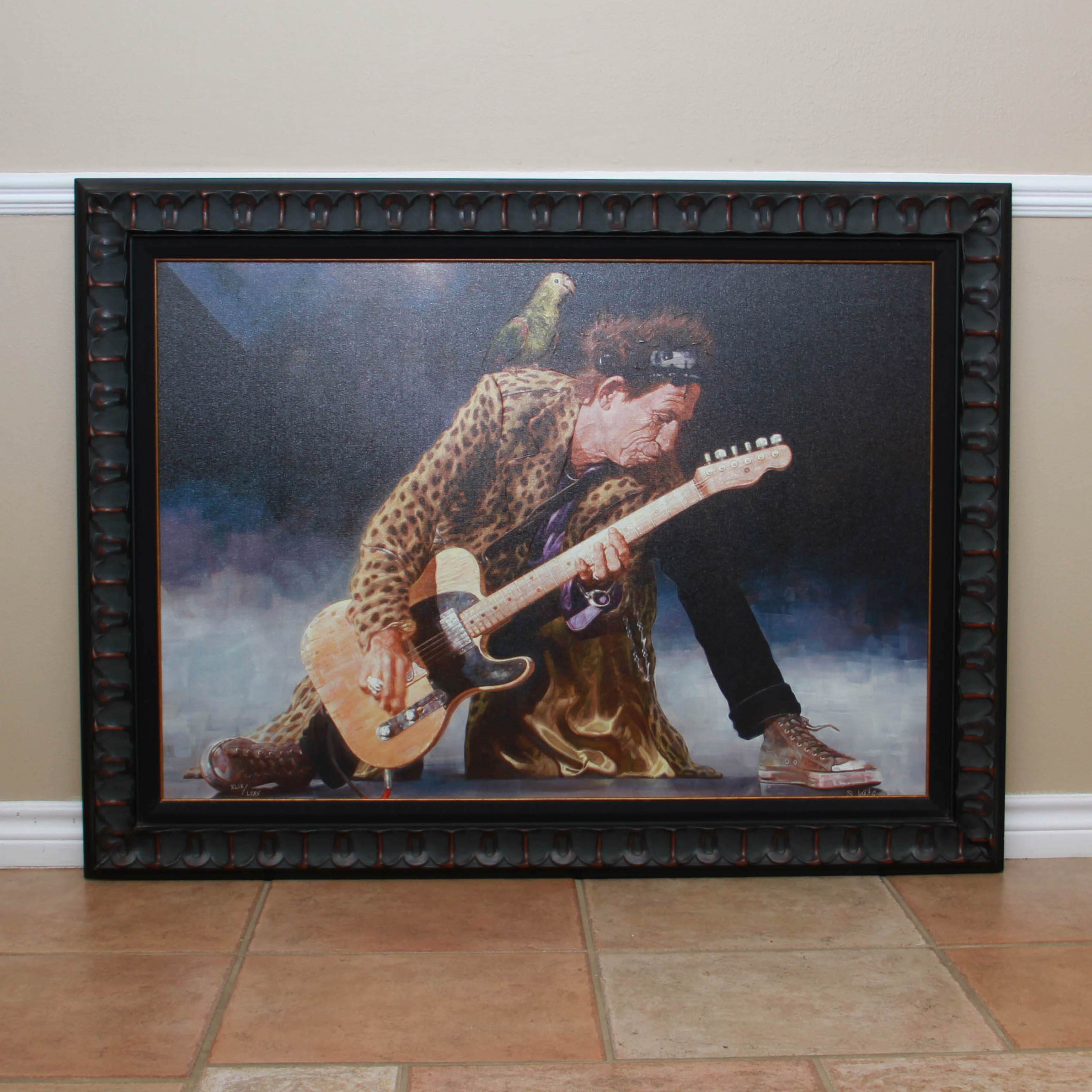 Sebastian Kruger Signed Limited Edition Giclee Print of Keith Richards