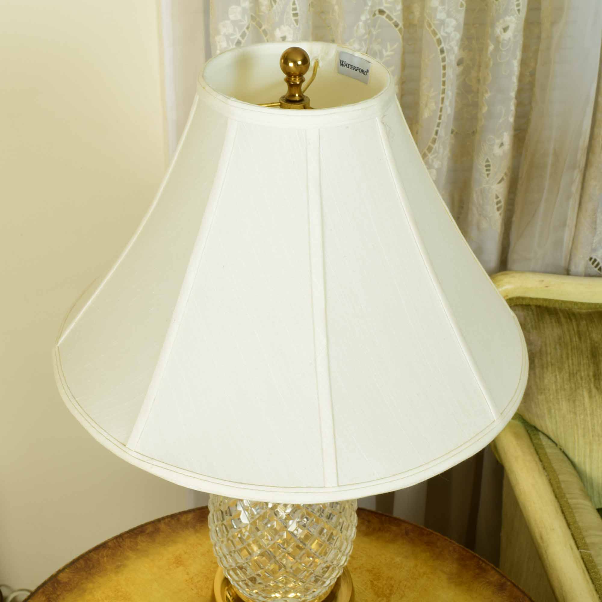 Waterford Crystal and Brass Pineapple Lamp