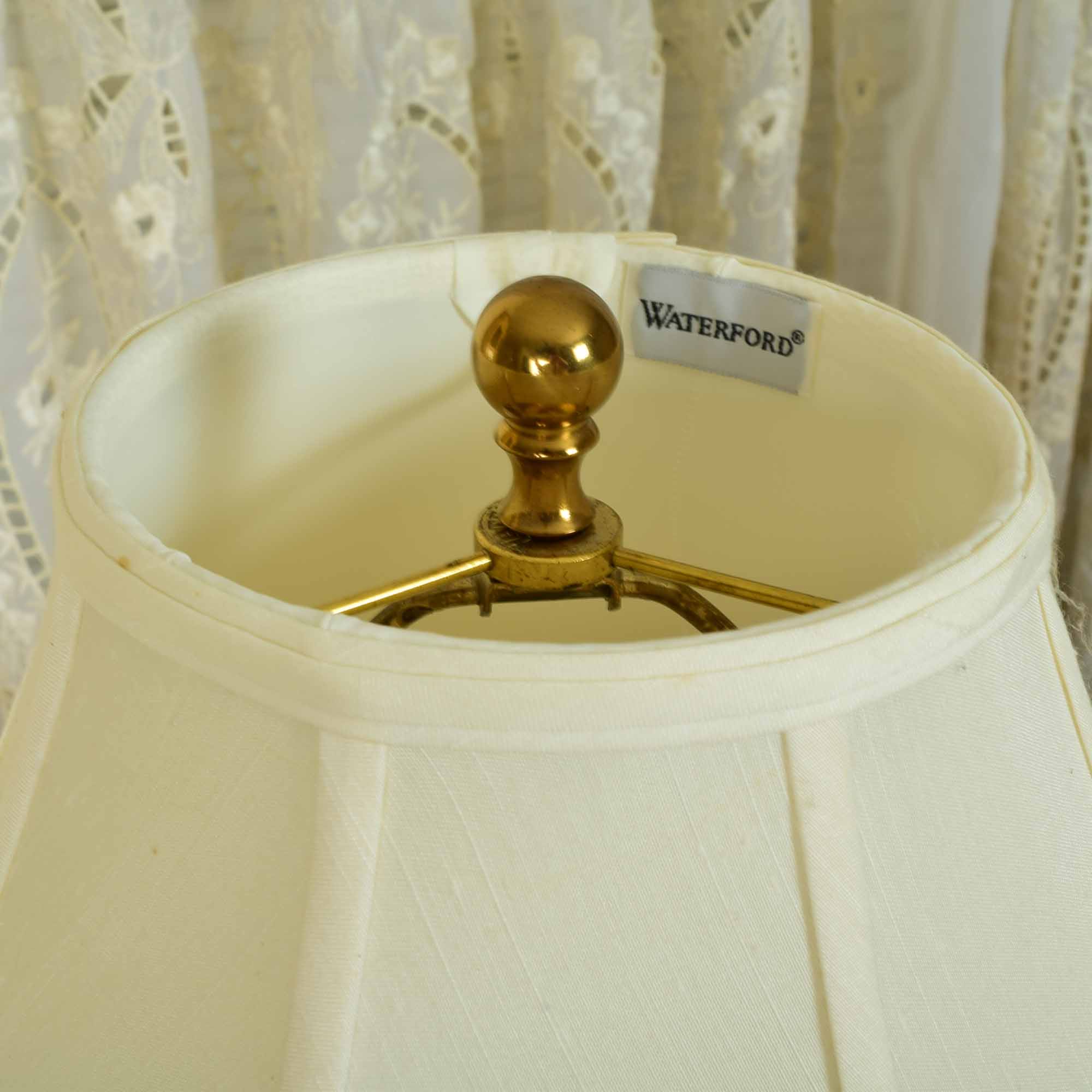 Waterford Crystal and Brass Pineapple Lamp