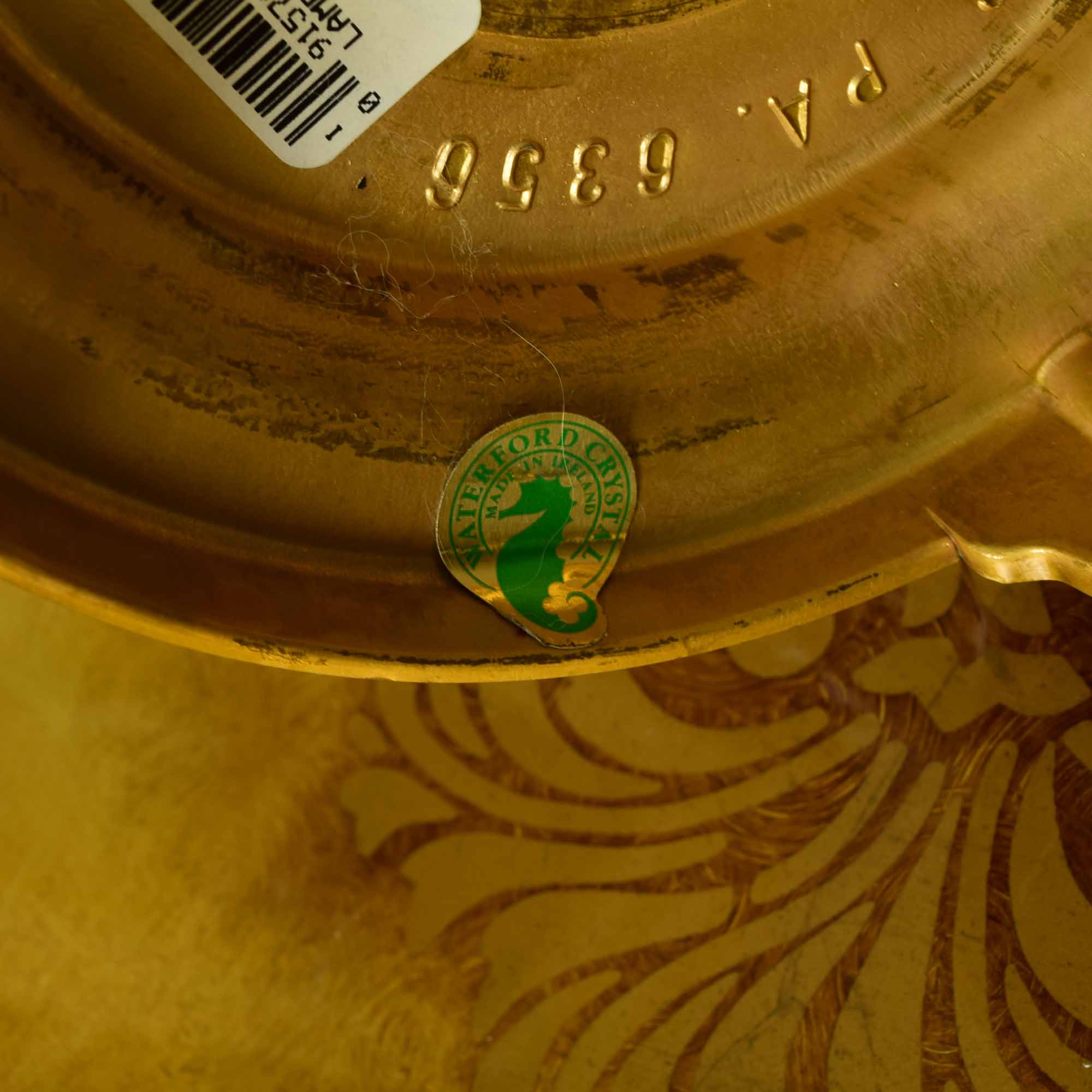 Waterford Crystal and Brass Pineapple Lamp