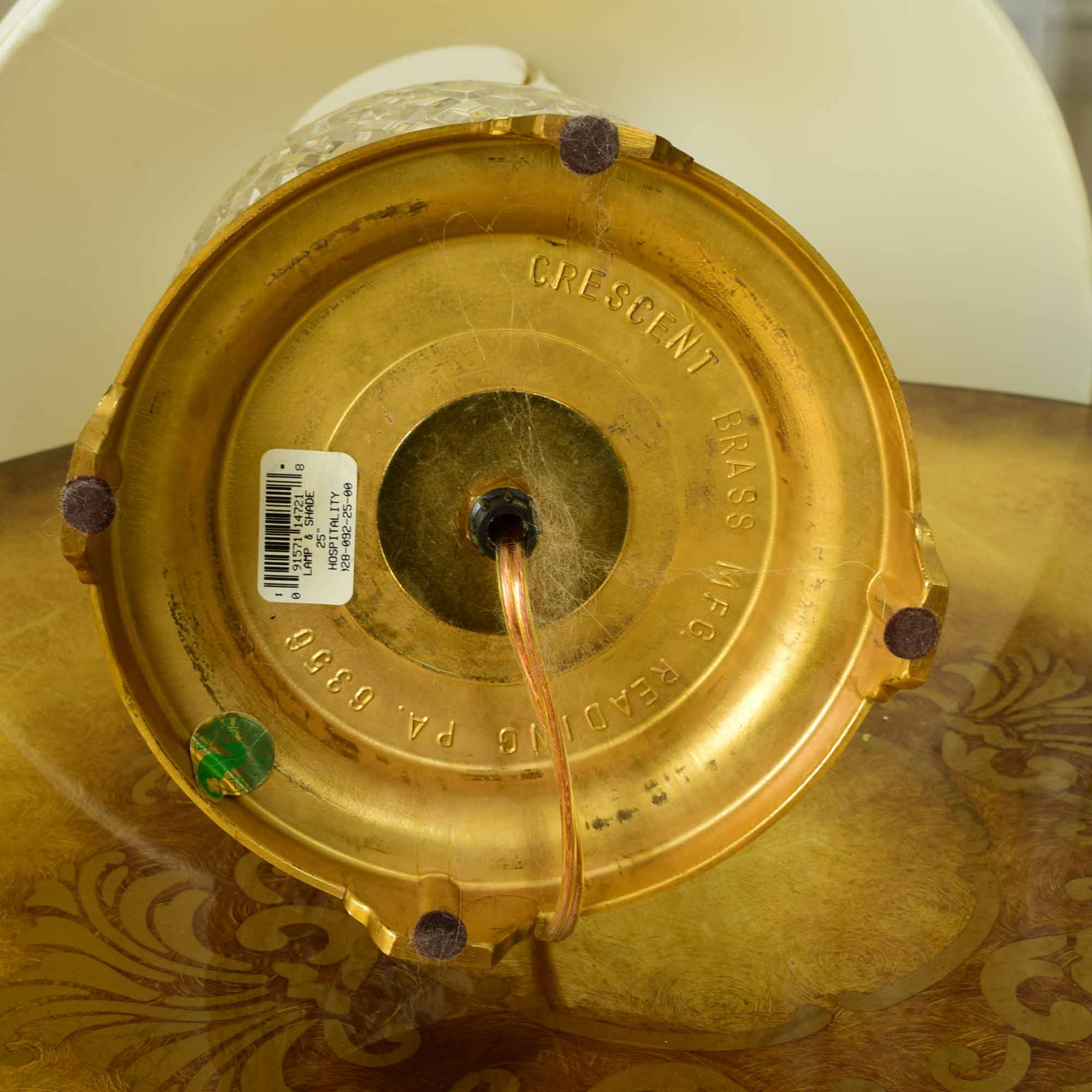 Waterford Crystal and Brass Pineapple Lamp