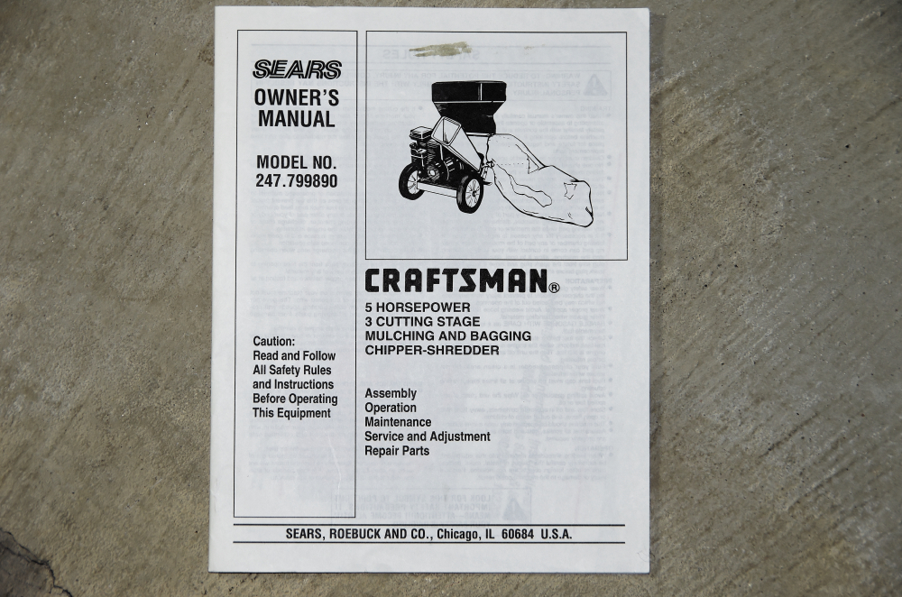 Craftsman 5 HP Chipper Shredder