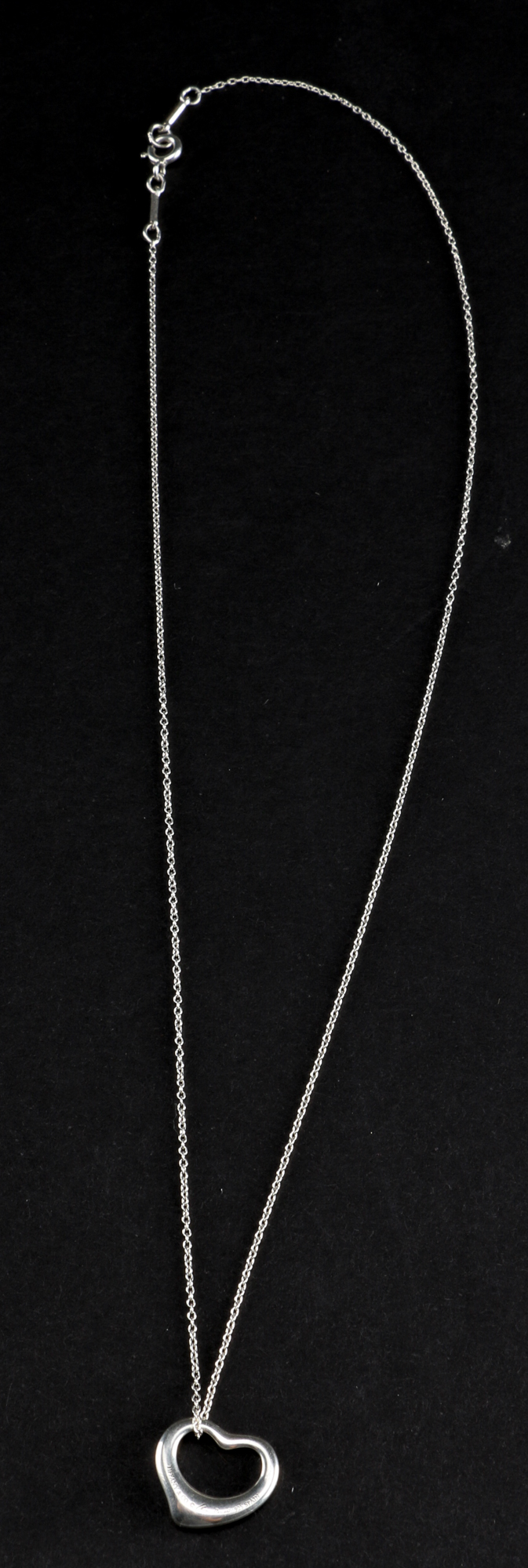 Tiffany & Co. Elsa Peretti Sterling Silver Necklace with Heart Pendent