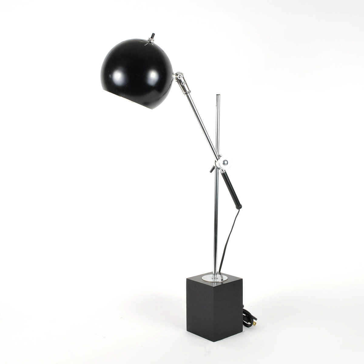 Mid Century Black Metal Cantilever Desk Lamp