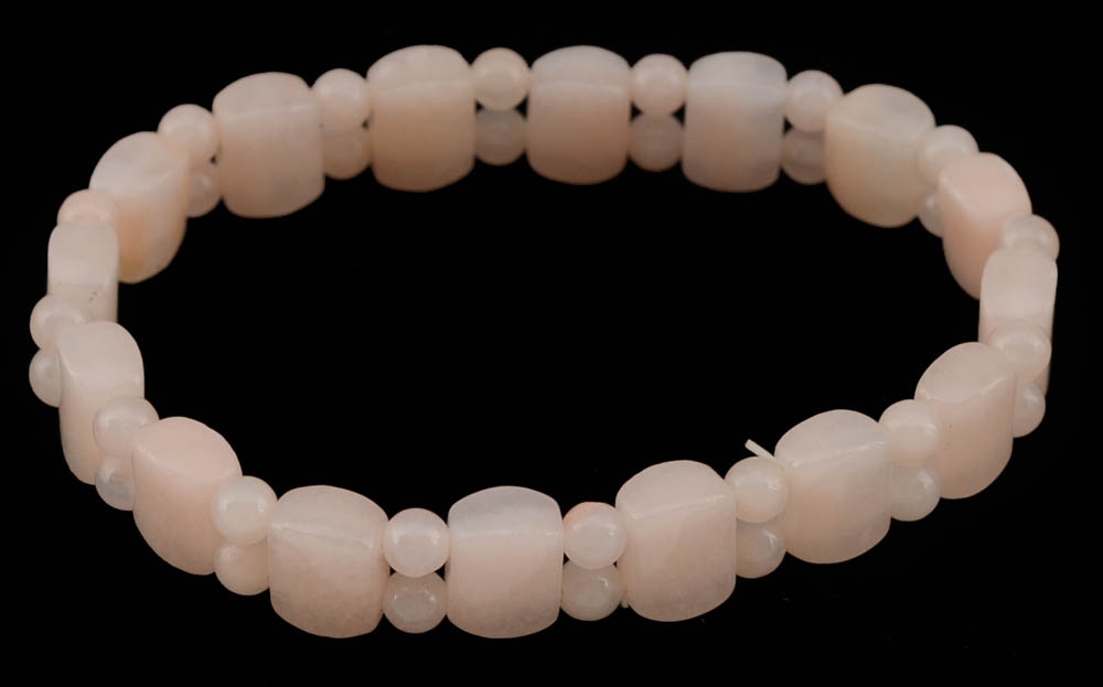 Three Polished Stone Stretch Bracelets