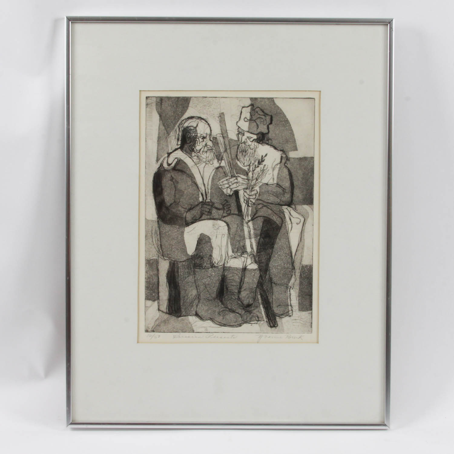 Limited Edition Aquatint Etching by Yvonne Burk