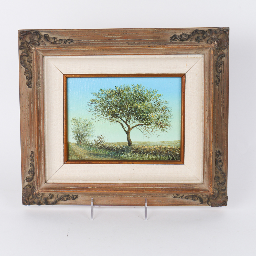 Vintage Oil on Canvas Landscape