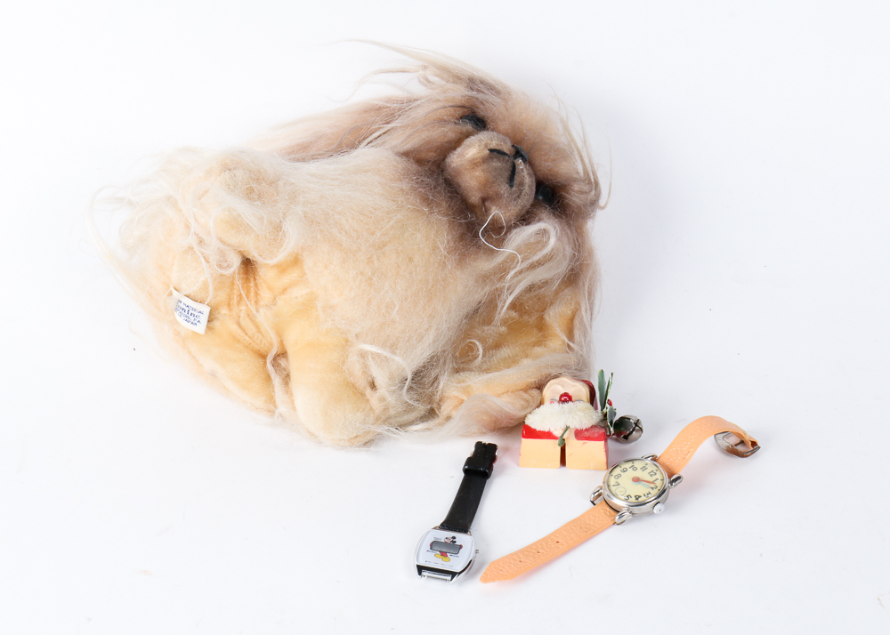Vintage Children Watches, Santa Ornament and Plush Toy