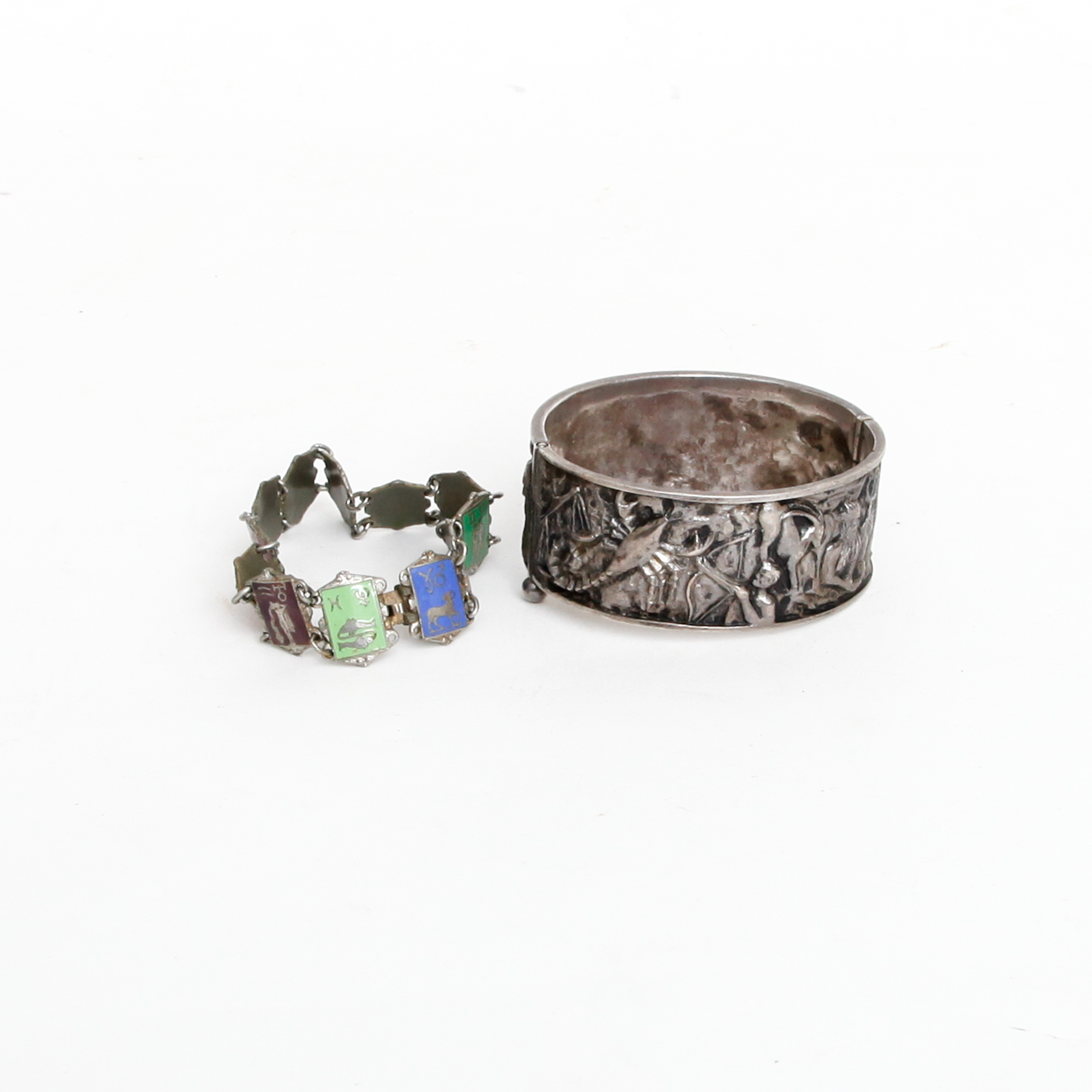 Grouping of Two Horoscope Themed Bracelets