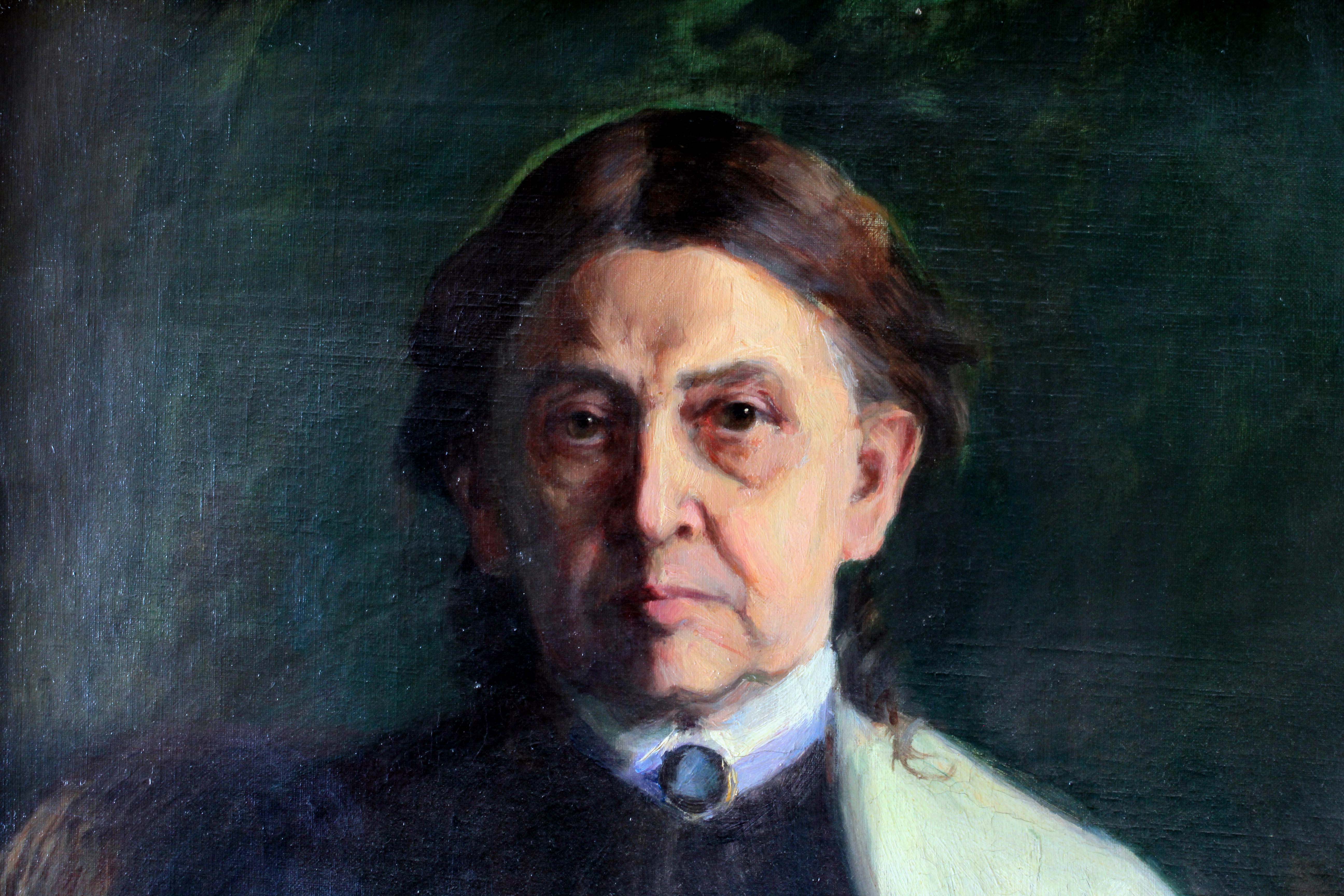 Caroline Lord Signed 1902 Oil Portrait of Eliza Wright Lord